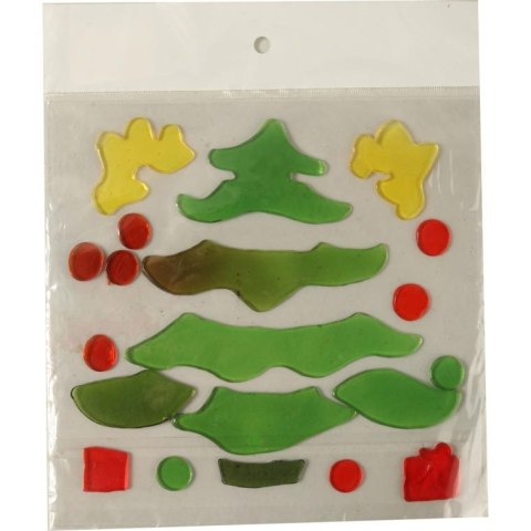 Naklejki na okno choinka żelowa