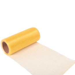 Organza żółta na szpuli