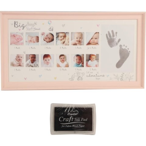 Pamiątkowa Ramka na Zdjęcia i Odciski Dziecka Na Pierwszy Rok Życia