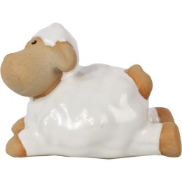 Pełna uroku, pięknie wykonana figurka uroczego, leżącego baranka
