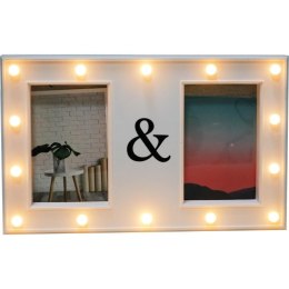 Plastikowa Ramka na Zdjęcia z Oświetleniem LED w Kolorze Białym