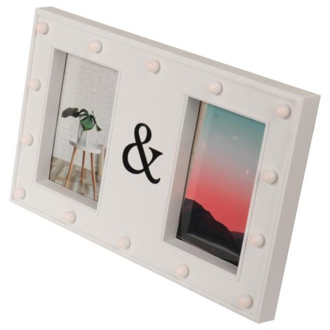 Plastikowa Ramka na Zdjęcia z Oświetleniem LED w Kolorze Białym