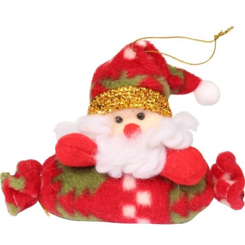 Pluszowy Mikołaj na Zawieszce Kolor Czerwony 15x10 cm