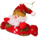 Pluszowy Mikołaj na Zawieszce Kolor Czerwony 15x10 cm