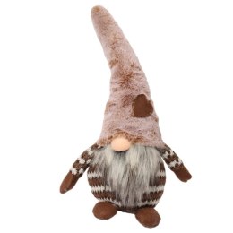 Pluszowy skrzat świąteczny w kolorze brązowym 50 cm