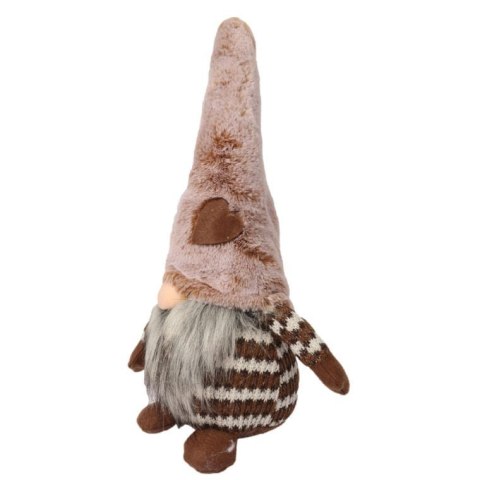 Pluszowy skrzat świąteczny w kolorze brązowym 50 cm