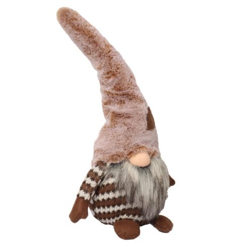 Pluszowy skrzat świąteczny w kolorze brązowym 50 cm