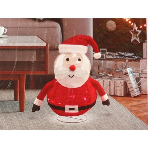 Podświetlany Stojący Mikołaj z LED - Dekoracja Świąteczna 60cm, Czerwono-Biały, Zasilanie Bateryjne