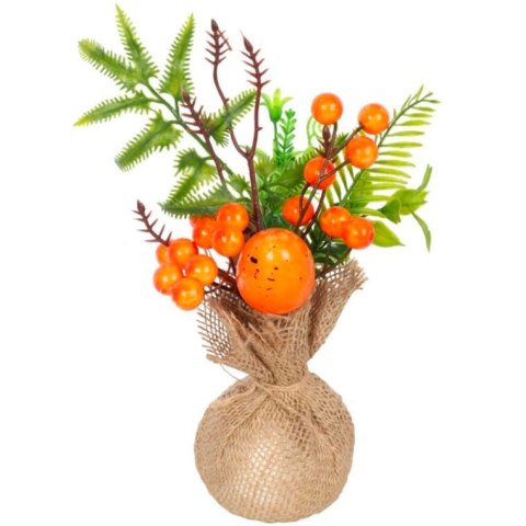 Pomarańczowa Dekoracja Wielkanocna z Jajkiem i Kuleczkami na Stół lub jako Prezent