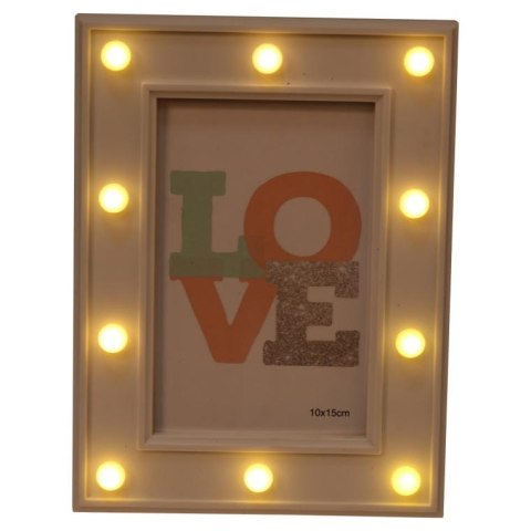 Ramka na Zdjęcia z Oświetleniem LED Białe Elegance 21x15cm
