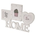 Ramka na zdjęcia HOME z białego plastiku z oświetleniem LED