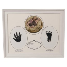 Ramka na zdjęcia z pieczątką w kolorze białym