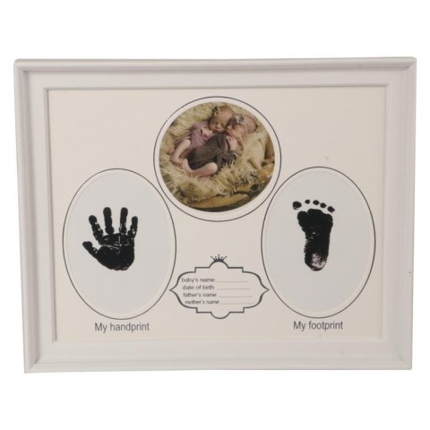 Ramka na zdjęcia z pieczątką w kolorze białym