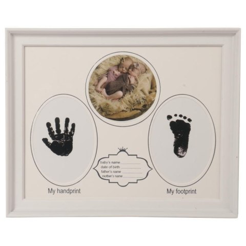 Ramka na zdjęcia z pieczątką w kolorze białym