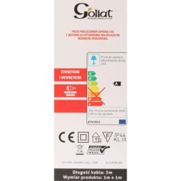 Siatka Świetlna LED 1x1M Odporna na Warunki Atmosferyczne z Dodatkowym Gniazdem - Kolor Ciepłego Białego