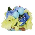 Stroik wielkanocny z JAJECZKAMI - Flower box błękitny 18x12cm