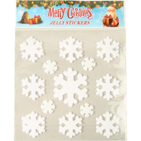 Świąteczne Samoprzylepne Naklejki na Okno - Białe Śnieżynki