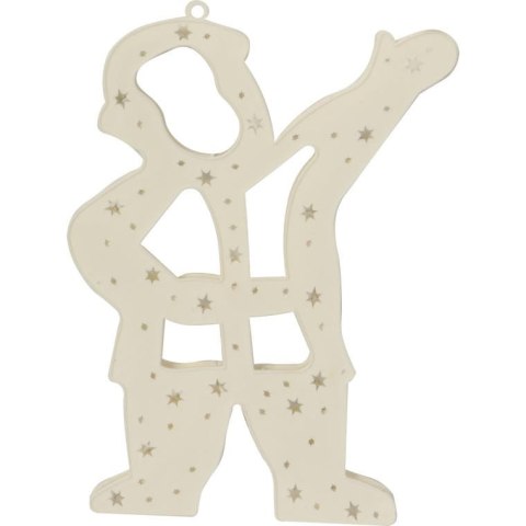 Świetlna Dekoracja Świąteczna - Figurka Mikołaja z 20 LED, Kolor Biały, Zasilanie Sieciowe