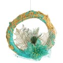Wianek do powieszenia turkusowy - dekoracja świąteczna