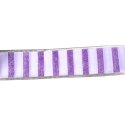 Wstążka dekoracyjna świąteczna fioletowo srebrna 5 cm x 2,7 m