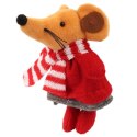 ZAWIESZKA PLUSZOWA - MYSZ W SZALIKU 16 CM