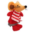 ZAWIESZKA PLUSZOWA - MYSZ W SZALIKU 16 CM