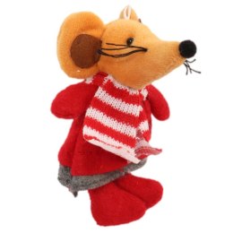 ZAWIESZKA PLUSZOWA - MYSZ W SZALIKU 16 CM