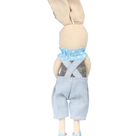 Zając Wielkanocny Stojący Niebieski z Różowym Serduszkiem 40cm