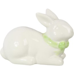 Zając ceramiczny, figurka, biała, JH-101017