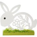 Zajączek wielkanocny leżący z pianki figurka stojąca biały