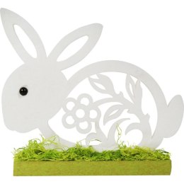 Zajączek wielkanocny leżący z pianki figurka stojąca biały