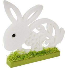 Zajączek wielkanocny leżący z pianki figurka stojąca biały