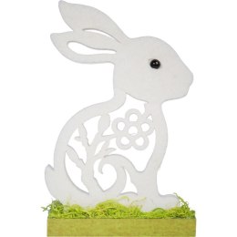 Zajączek wielkanocny z pianki figurka stojąca biały