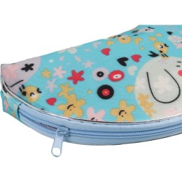 Zestaw 5 kosmetyczek w kolorze niebieskim z kolorowymi zwierzakami