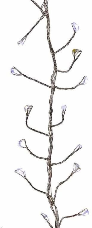 Zimnobiałe Lampki Świąteczne Gąsienica 384 LED, Do Zastosowania Na Zewnątrz IP44, 3m + 2m Przewód Sieciowy