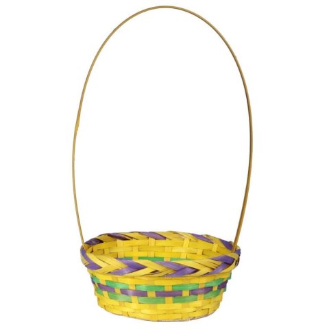 Żółty Koszyk Wielkanocny z Pałąkiem do Święcenia Pokarmów i Dekoracji