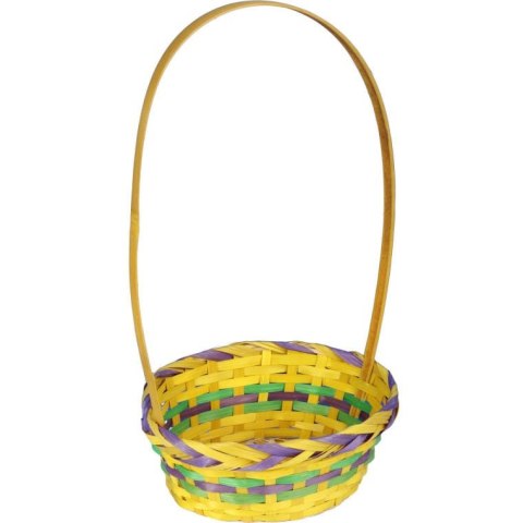 Żółty Koszyk Wielkanocny z Pałąkiem do Święcenia Pokarmów i Dekoracji