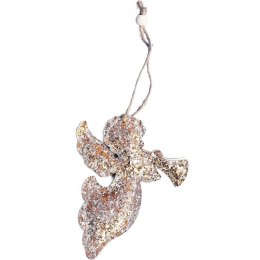 ANIOŁ ZAWIESZKA BROKATOWA ZŁOTA