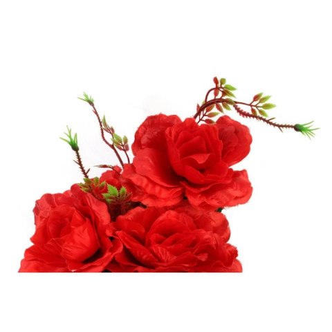BUKIET 7 RÓŻ KWIAT SZTUCZNY CZERWONE 70 CM