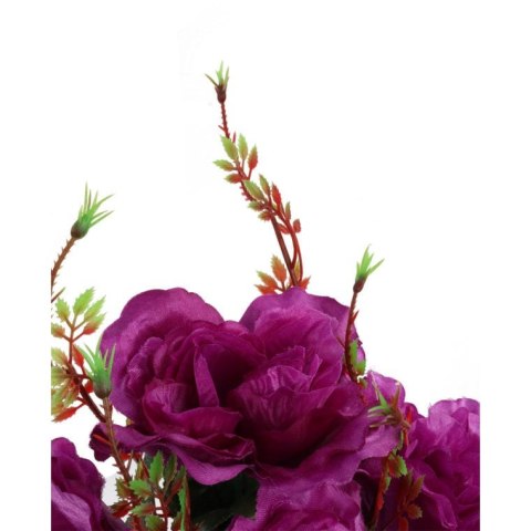 BUKIET 7 RÓŻ KWIAT SZTUCZNY FIOLETOWE 70 CM