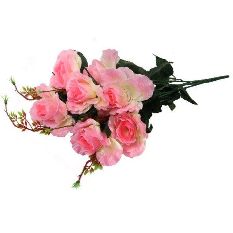 BUKIET 7 RÓŻ KWIAT SZTUCZNY RÓŻOWE 70 CM