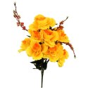 BUKIET 7 RÓŻ KWIAT SZTUCZNY ŻÓŁTE 70 CM
