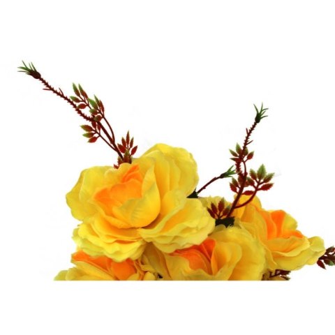 BUKIET 7 RÓŻ KWIAT SZTUCZNY ŻÓŁTE 70 CM