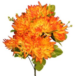 Bukiet 7 chryzantem z dodatkami, 35 cm, pomarańczowy