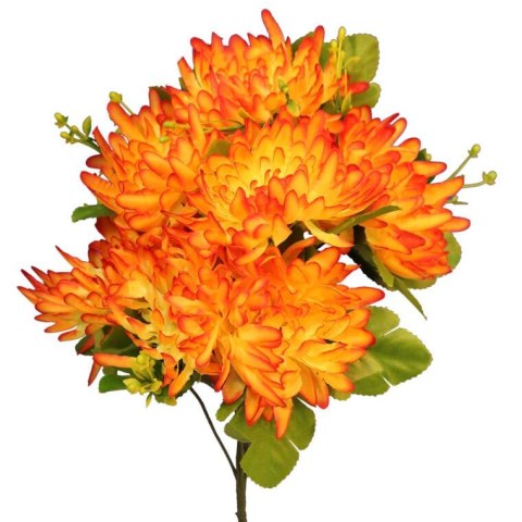 Bukiet 7 chryzantem z dodatkami, 35 cm, pomarańczowy