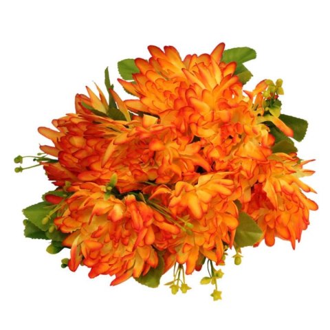 Bukiet 7 chryzantem z dodatkami, 35 cm, pomarańczowy