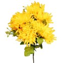 Bukiet 7 chryzantem z dodatkami, 35 cm, żółty