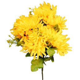 Bukiet 7 chryzantem z dodatkami, 35 cm, żółty