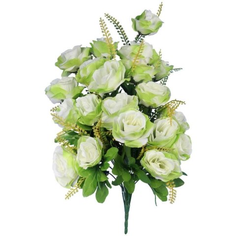 Bukiet Sztucznych Róż w Kolorze Zielonym - 20 Sztuk