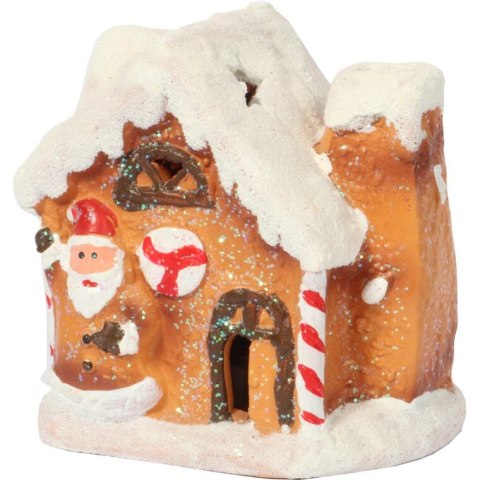 Ceramiczny Domek z Piernika z Podświetleniem LED 9cm - Świąteczna Dekoracja